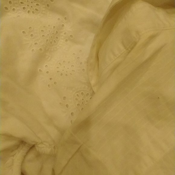 Large Jacob pinstripe short sleeve button down ivory dress shirt - Picture 15 of 16